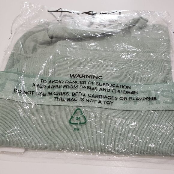 NWT SikSilk Rib Tape Crop Tee - Sage  Size Small‎ - Picture 5 of 9